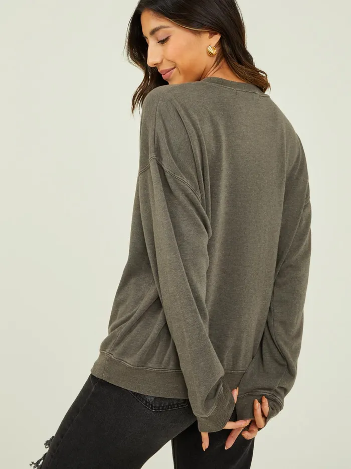 Women Mojave Car Oversized Sweatshirt Charcoal Altar039d State Graphics