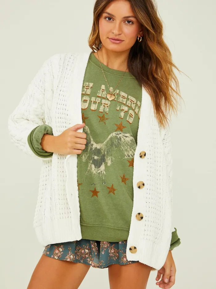 Women Naomi Cable Knit Cardigan Ivory Altar039d State Sweaters