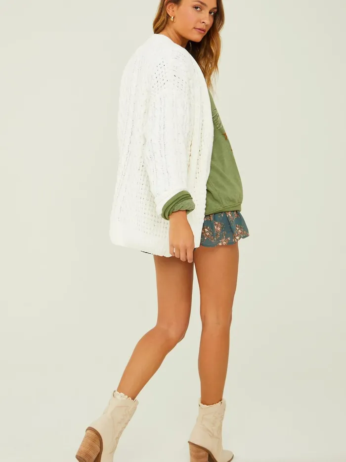 Women Naomi Cable Knit Cardigan Ivory Altar039d State Sweaters