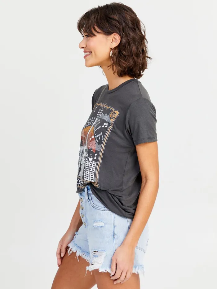 Women Nashville Boyfriend Tee Washedblack Altar039d State Graphics