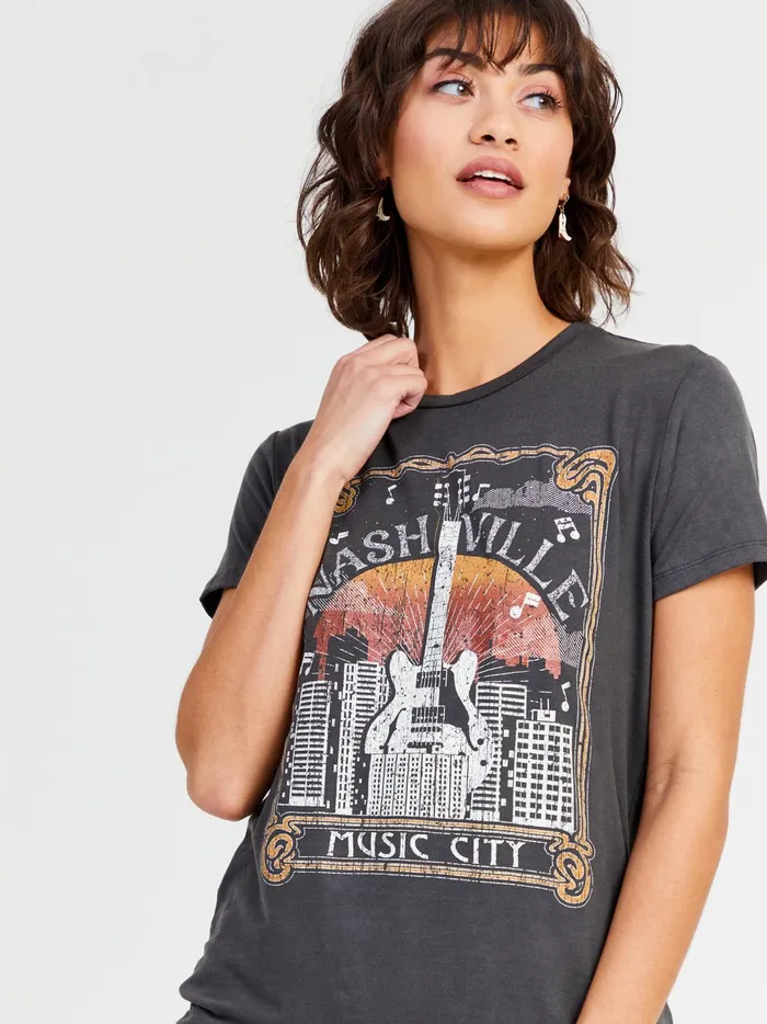 Women Nashville Boyfriend Tee Washedblack Altar039d State Graphics