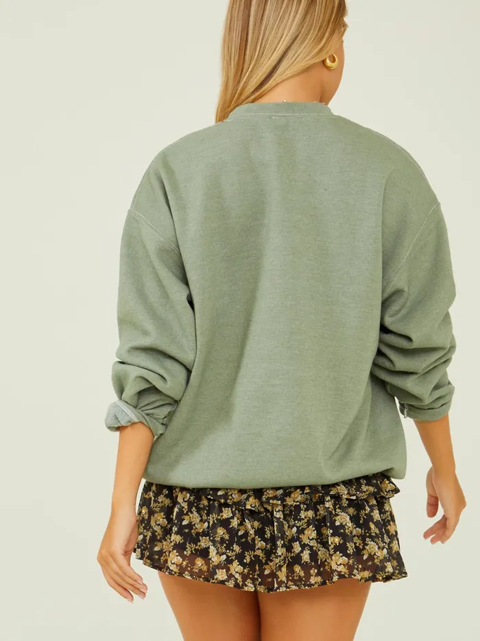 Women Nashville Foil Printed Sweatshirt Darkmint Altar039d State Graphics