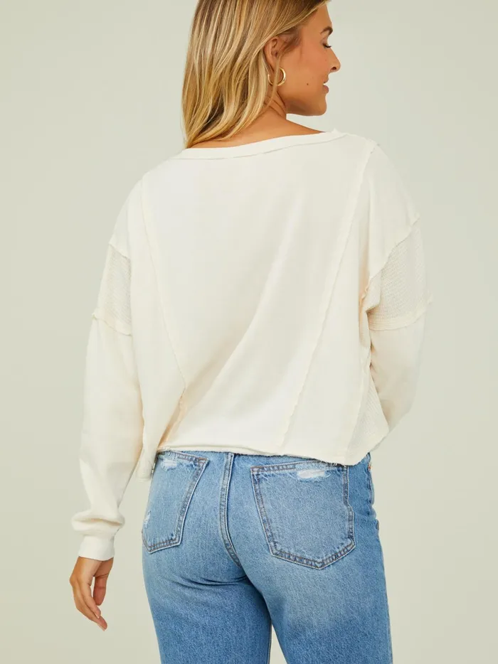 Women Natalia Thermal Top Eggnog Altar039d State Blouses