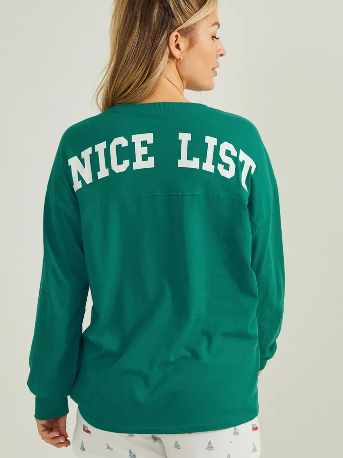 Women Nice List Lounge Top Green Altar039d State Sleep Lounge