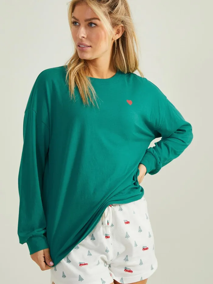 Women Nice List Lounge Top Green Altar039d State Sleep Lounge