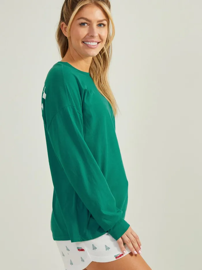 Women Nice List Lounge Top Green Altar039d State Sleep Lounge