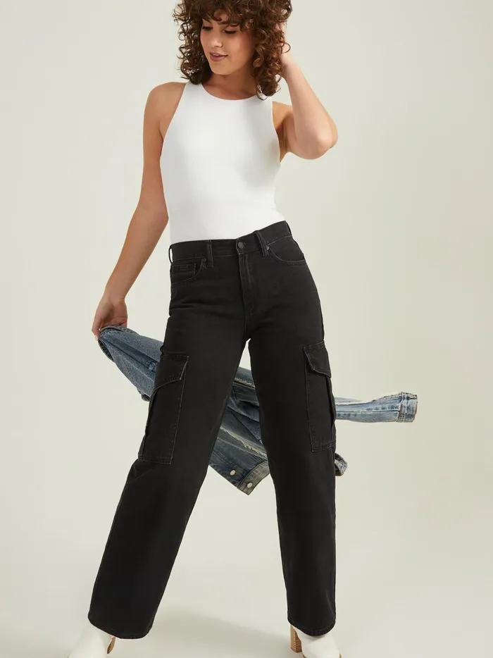 Women Oaklyn Cargo Jeans Washedblack Altar039d State Cargo Pants