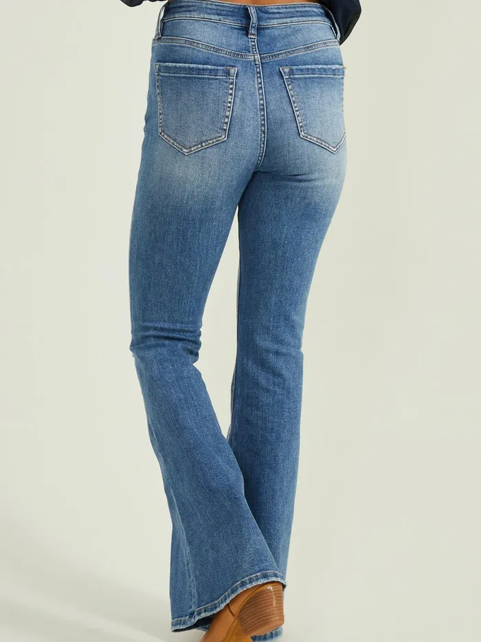 Women Opal Destructed Flare Jeans Mediumwash Altar039d State Jeans