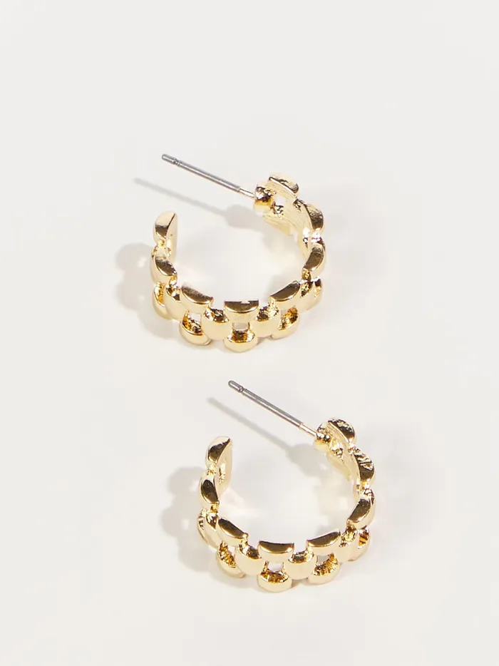 Women Open Link Mini Hoop Earrings Gold Altar039d State Jewelry