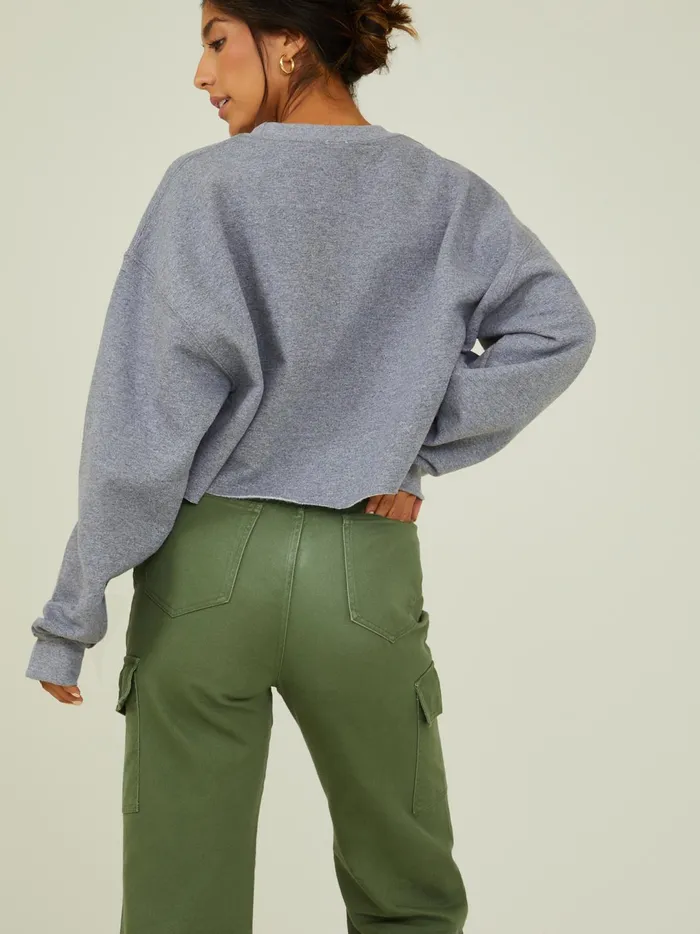 Women Outer Banks Cropped Pullover Heathergrey Altar039d State Graphics