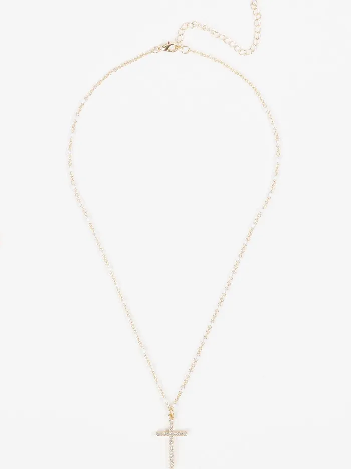 Women Painted Chain Cross Necklace Whitegold Altar039d State Jewelry