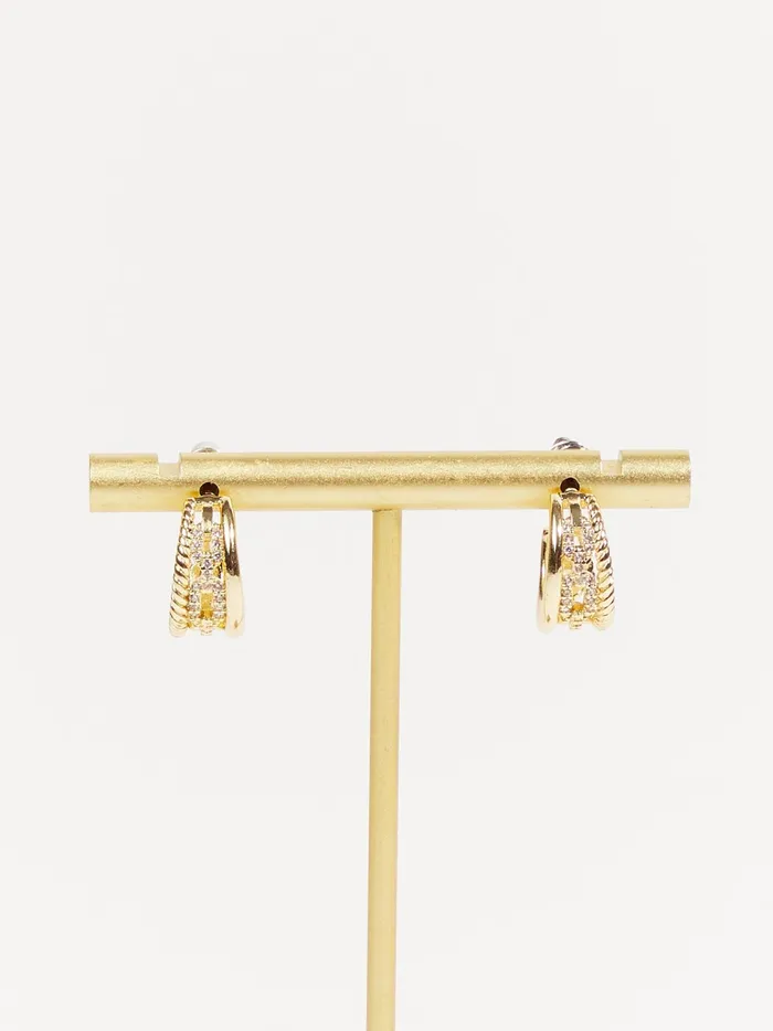 Women Paperclip Twist Earrings Gold Altar039d State Jewelry