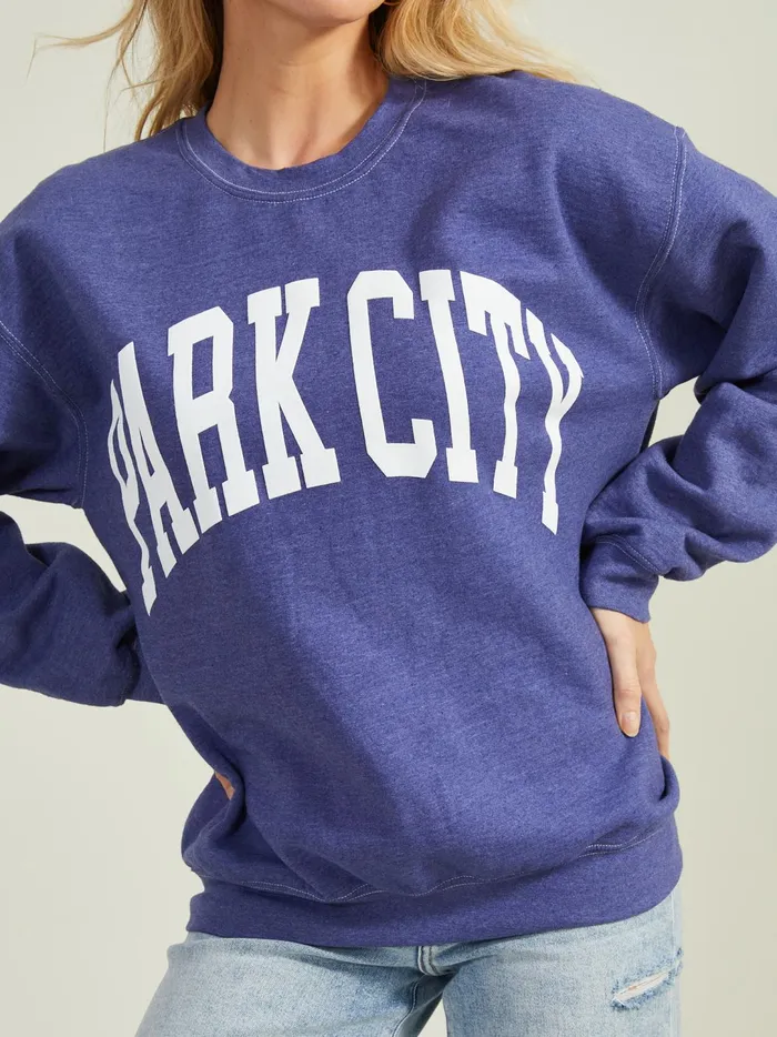Women Park City Fleece Sweatshirt Blue Altar039d State Graphics