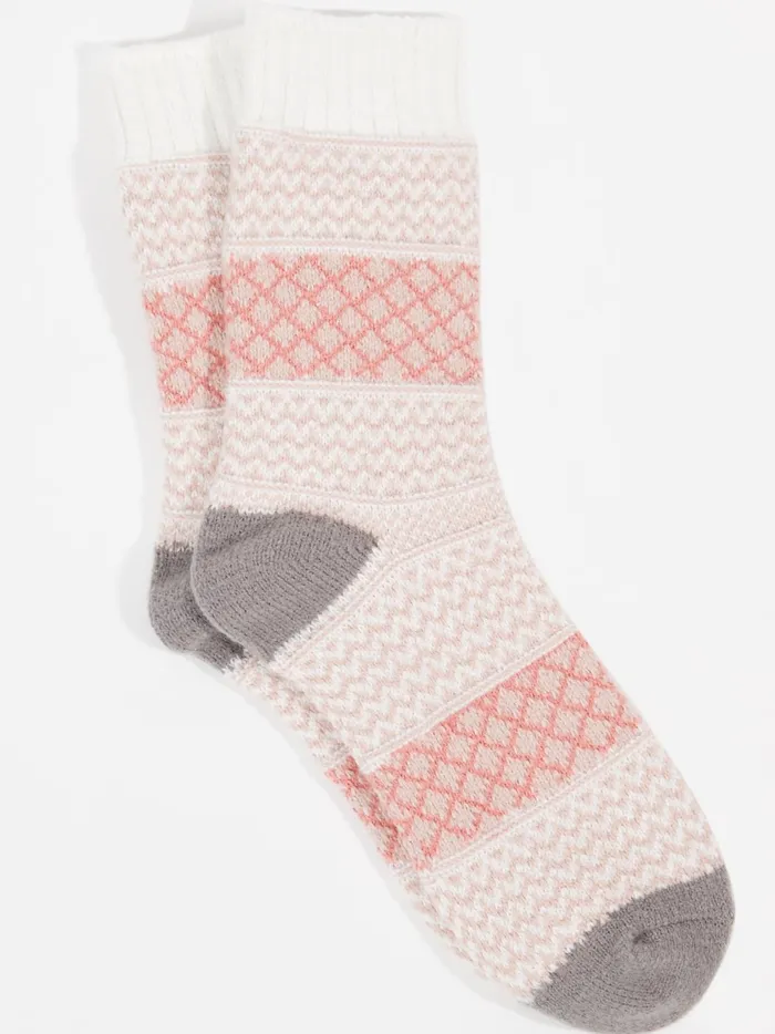 Women Patterned Crew Socks Clouddancer Altar039d State Socks