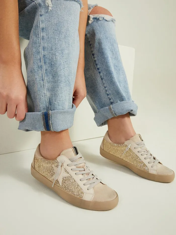 Women Paula Glitter Star Sneakers Goldglitter Altar039d State Sneakers