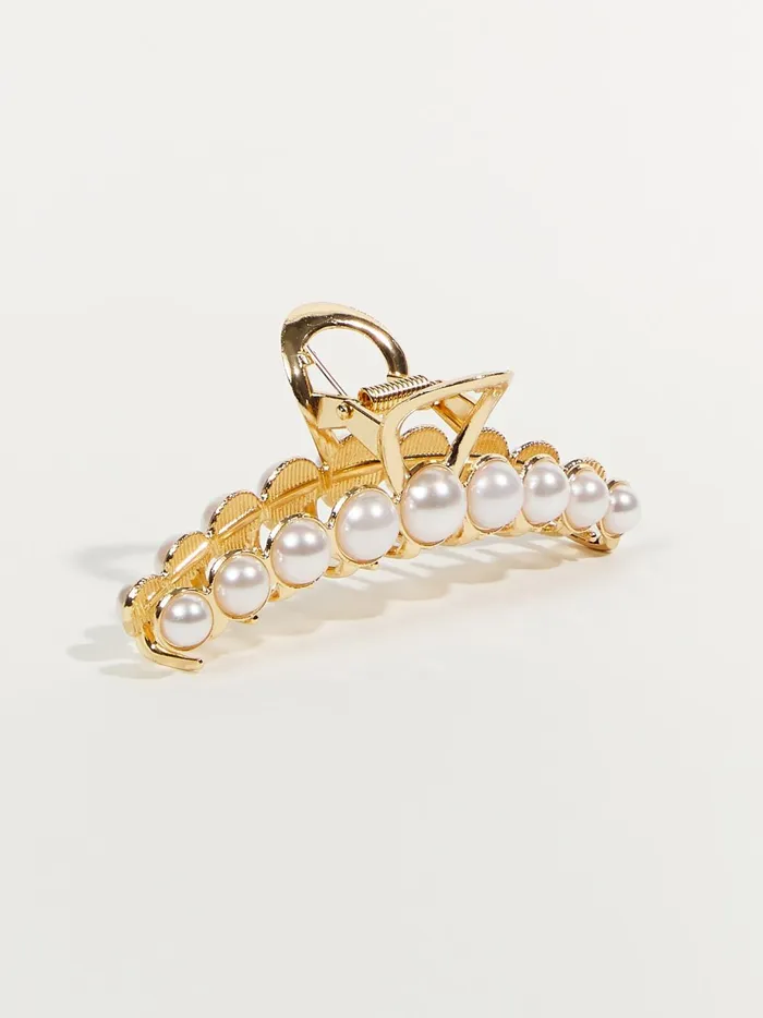 Women Pearl Gleam Claw Clip Goldcream Altar039d State Hair Accessories