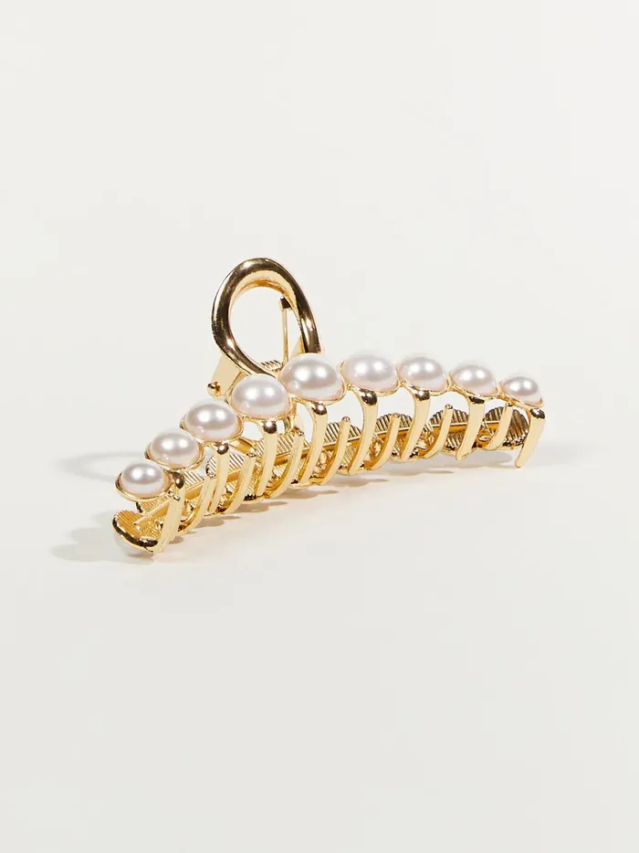 Women Pearl Gleam Claw Clip Goldcream Altar039d State Hair Accessories