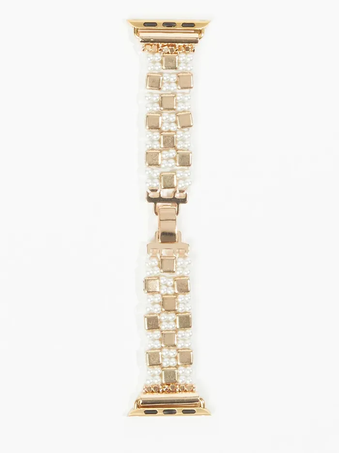 Women Pearl Square Smart Watch Band Gold Altar039d State Jewelry