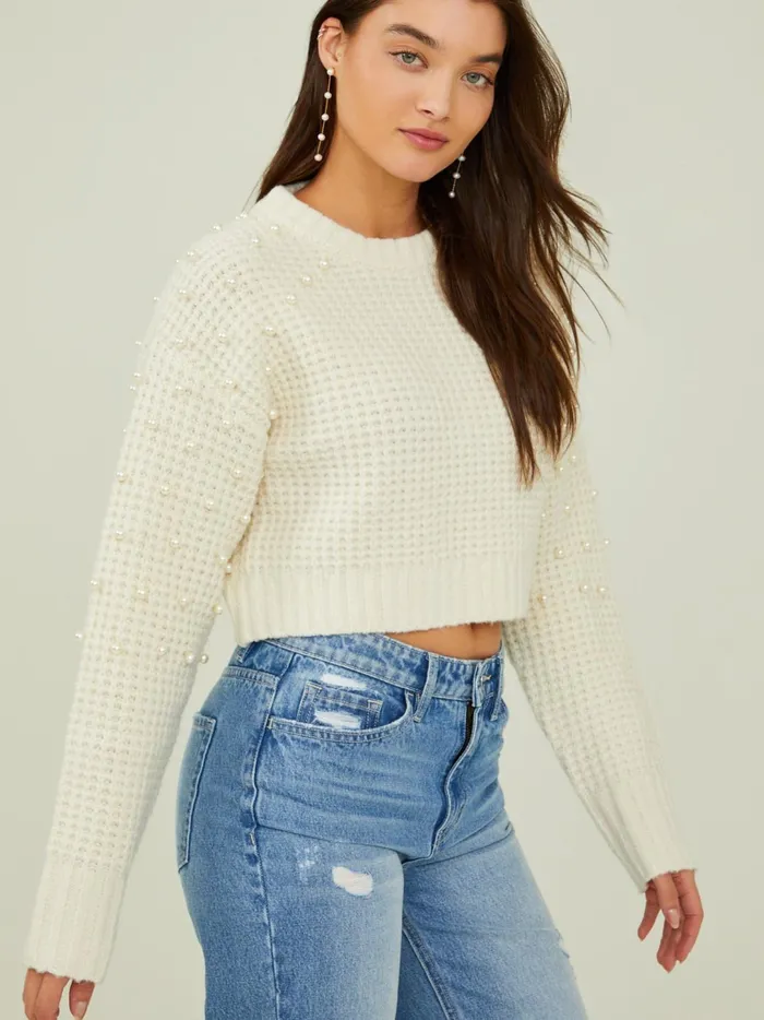 Women Penelope Pearl Sweater Pearledivory Altar039d State Sweaters
