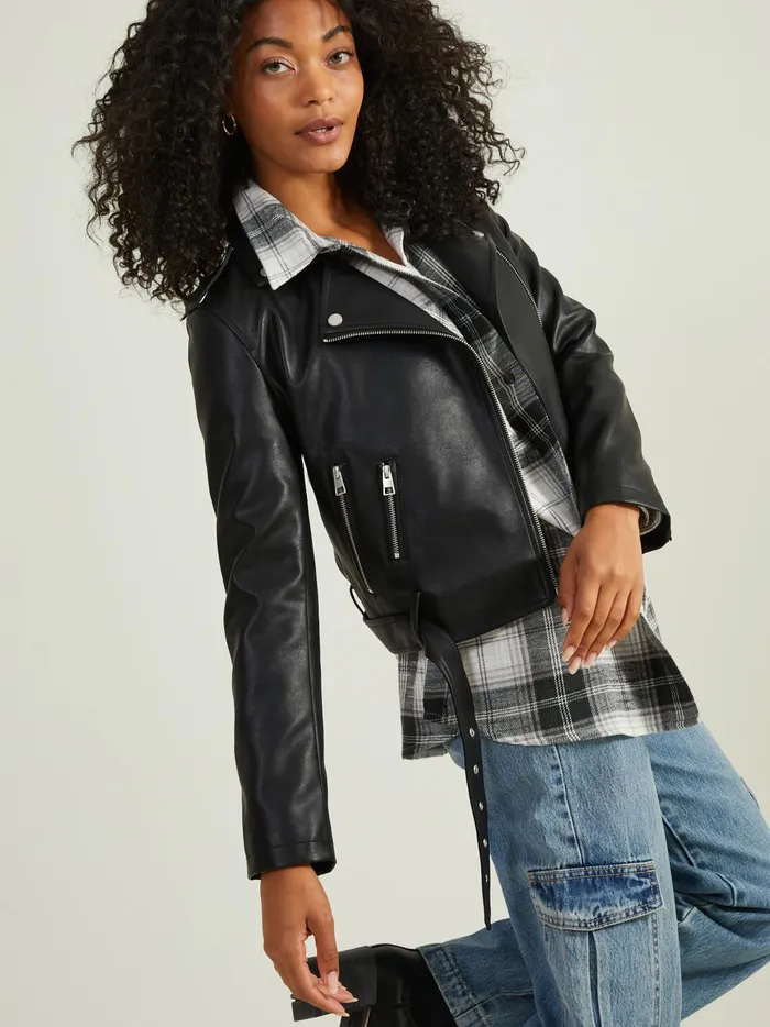 Women Phoebe Vegan Leather Jacket Black Altar039d State Jackets