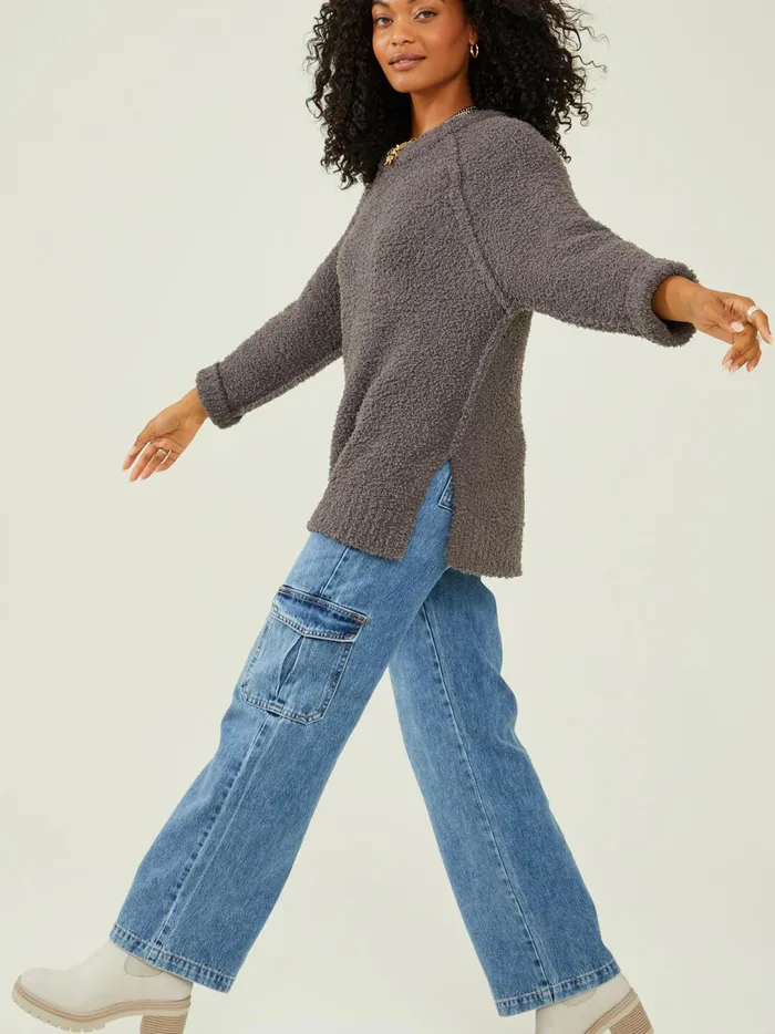 Women Poppy Fuzzy Sweater Washedblack Altar039d State Sweaters