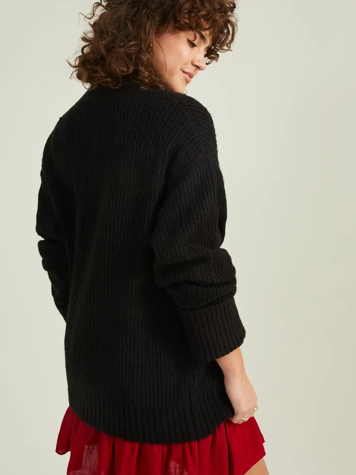 Women Poppy Ribbed Tunic Sweater Black Altar039d State Sweaters