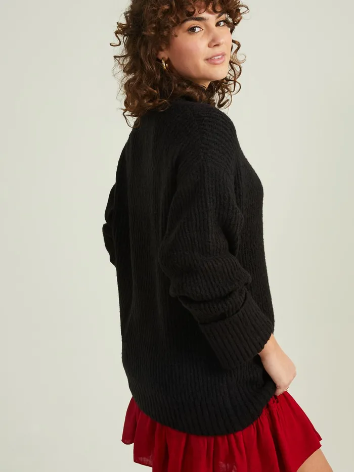 Women Poppy Ribbed Tunic Sweater Black Altar039d State Sweaters