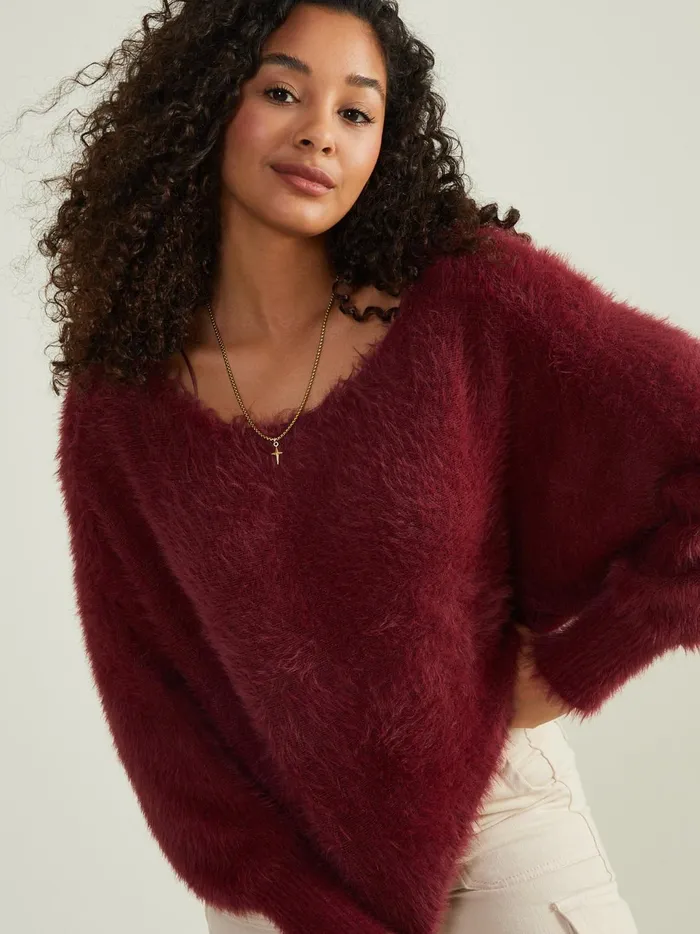 Women Quinn Dolman Eyelash Sweater Wine Altar039d State Sweaters