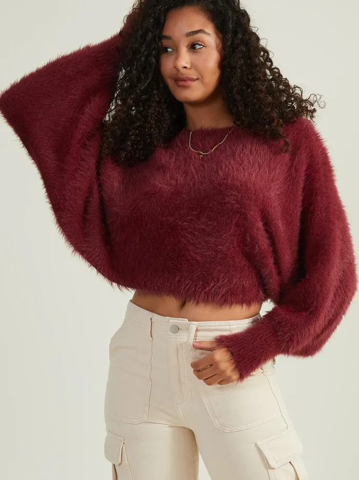 Women Quinn Dolman Eyelash Sweater Wine Altar039d State Sweaters