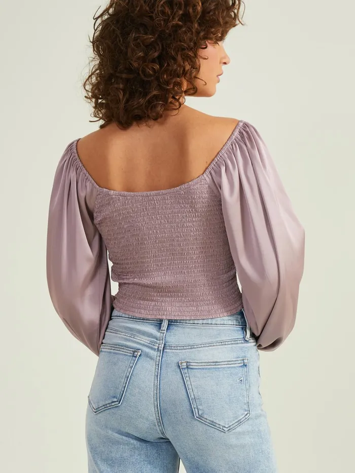 Women Raven Satin Corset Top Dustypurple Altar039d State Blouses