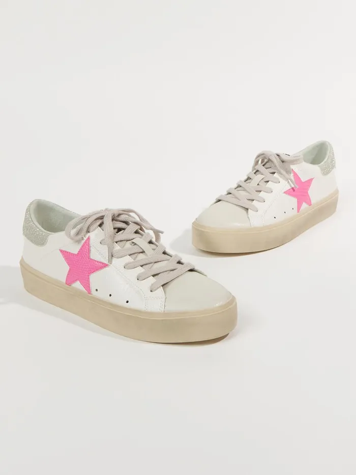 Women Reba Star Patch Platform Sneakers Bone Altar039d State Sneakers
