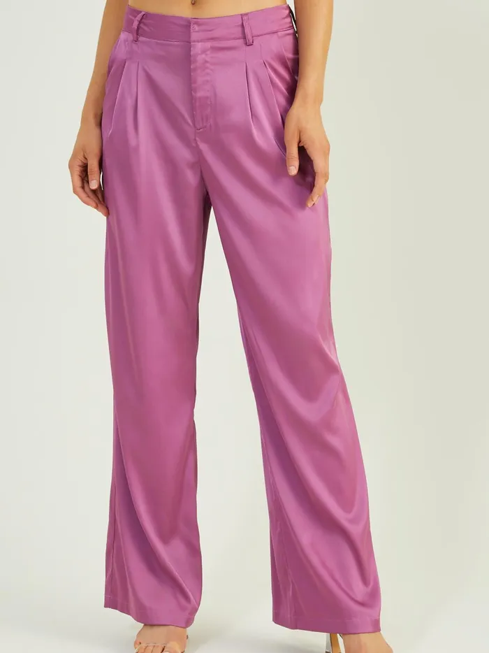 Women Remi Satin Trouser Pants Magenta Altar039d State Pants