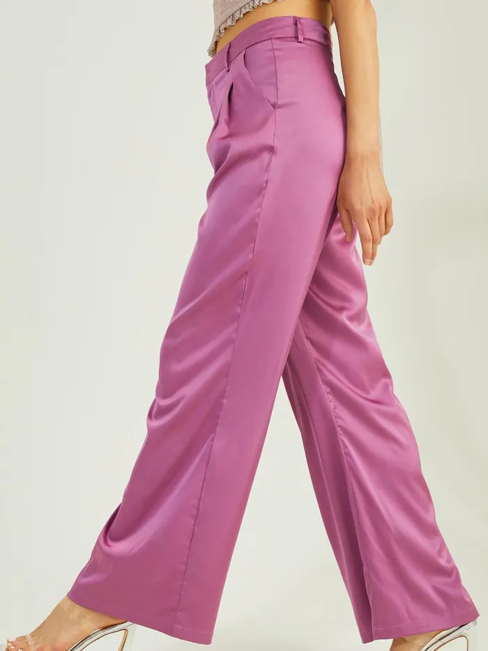 Women Remi Satin Trouser Pants Magenta Altar039d State Pants