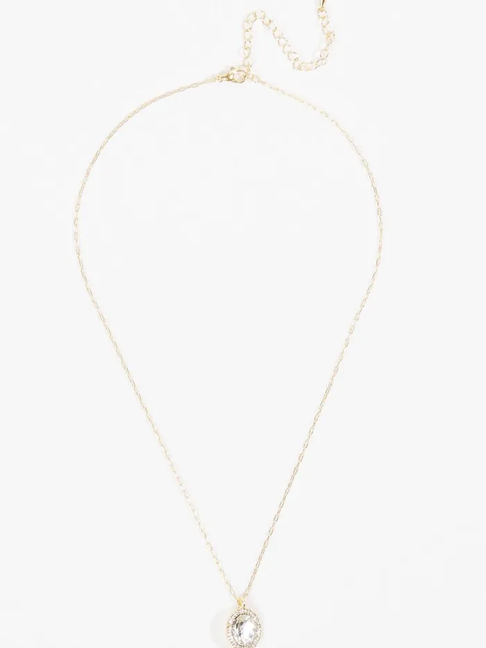 Women Rhinestone Charm Necklace Gold Altar039d State Jewelry