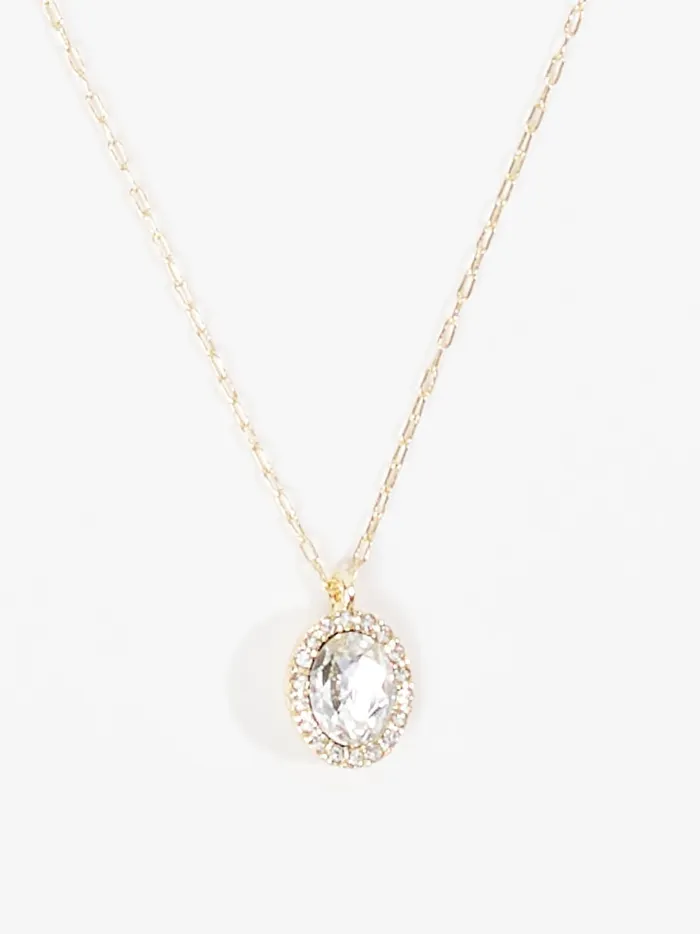 Women Rhinestone Charm Necklace Gold Altar039d State Jewelry
