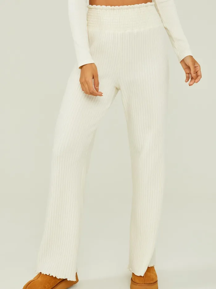 Women Rylee Ribbed Lounge Pants Bone Altar039d State Sleep Lounge