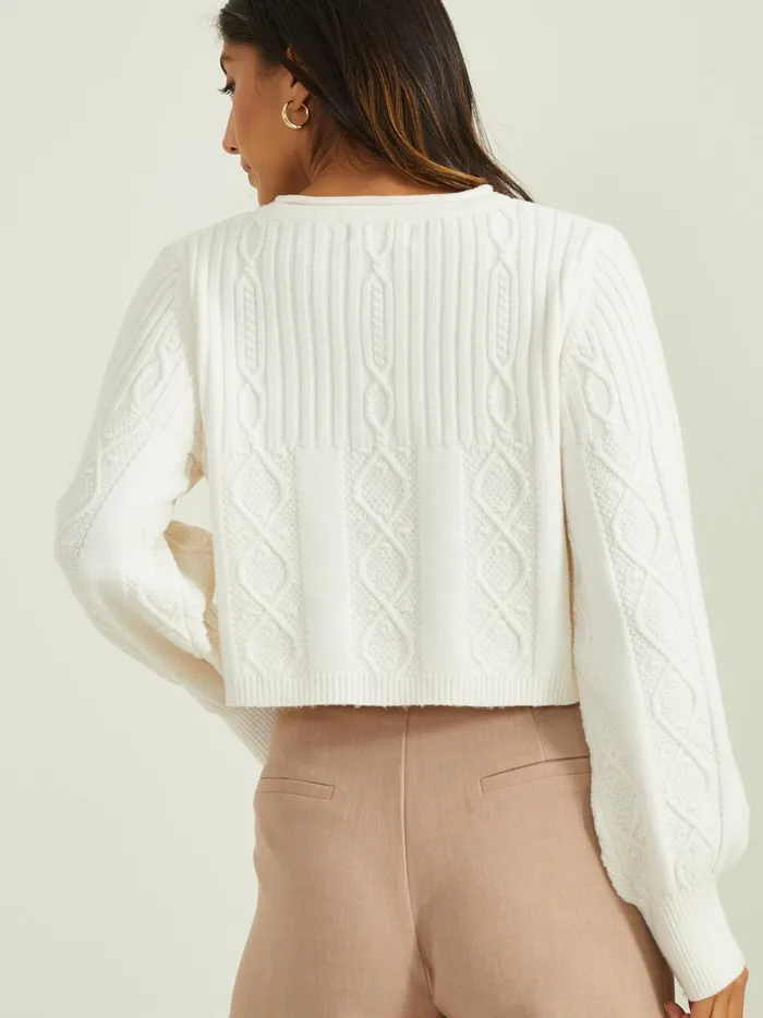 Women Sage Cable Knit Sweater Tofu Altar039d State Sweaters