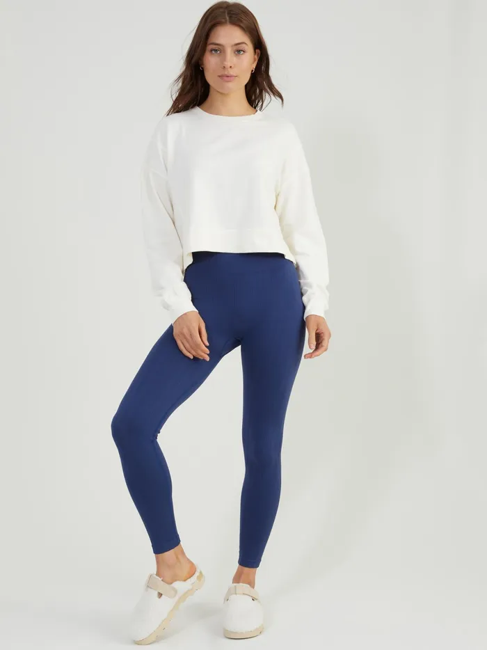Women Settle Down Cropped Top Cream Altar039d State Activewear