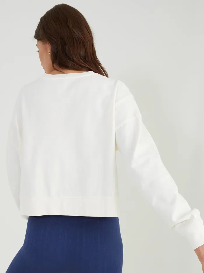 Women Settle Down Cropped Top Cream Altar039d State Activewear