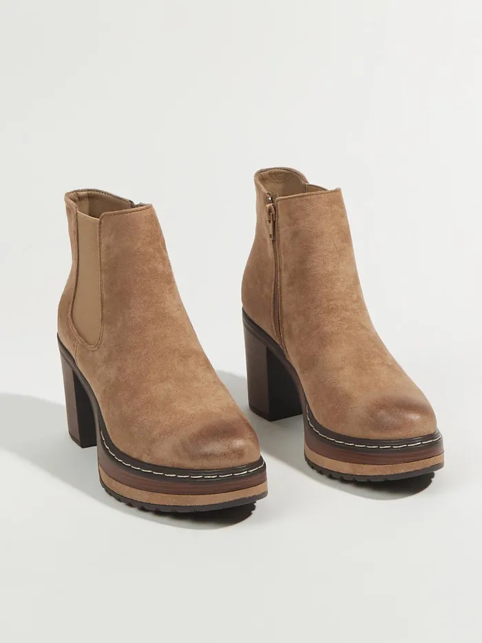 Women Sonata Platform Booties Taupe Altar039d State Boots Booties