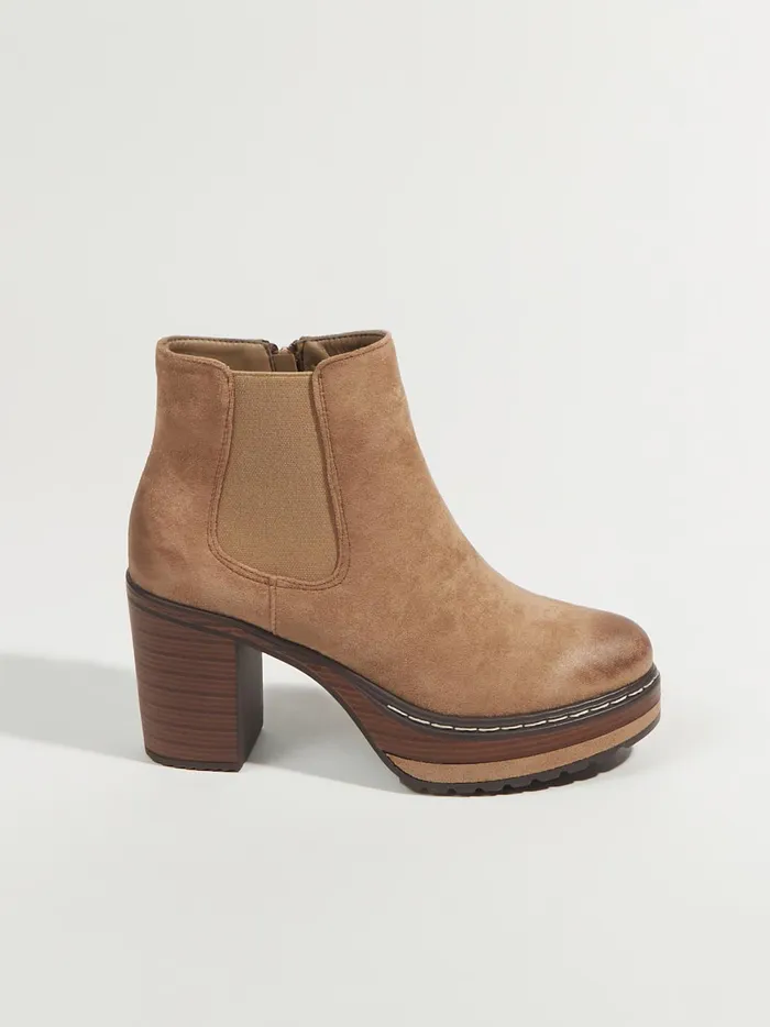 Women Sonata Platform Booties Taupe Altar039d State Boots Booties