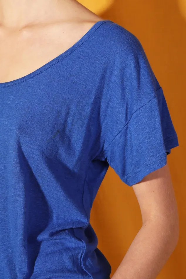 Women Square Cut Tee Cobalt LF Markey Tops