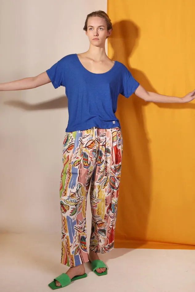 Women Square Cut Tee Cobalt LF Markey Tops