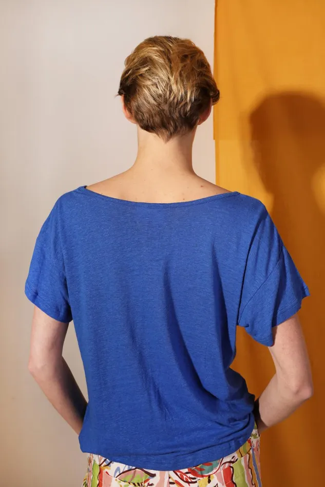 Women Square Cut Tee Cobalt LF Markey Tops