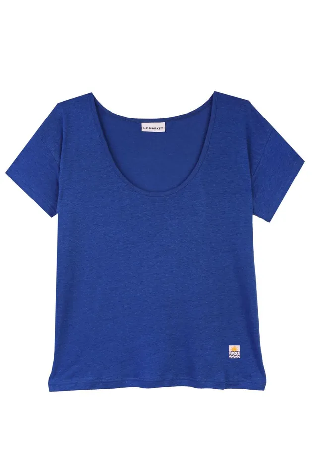 Women Square Cut Tee Cobalt LF Markey Tops