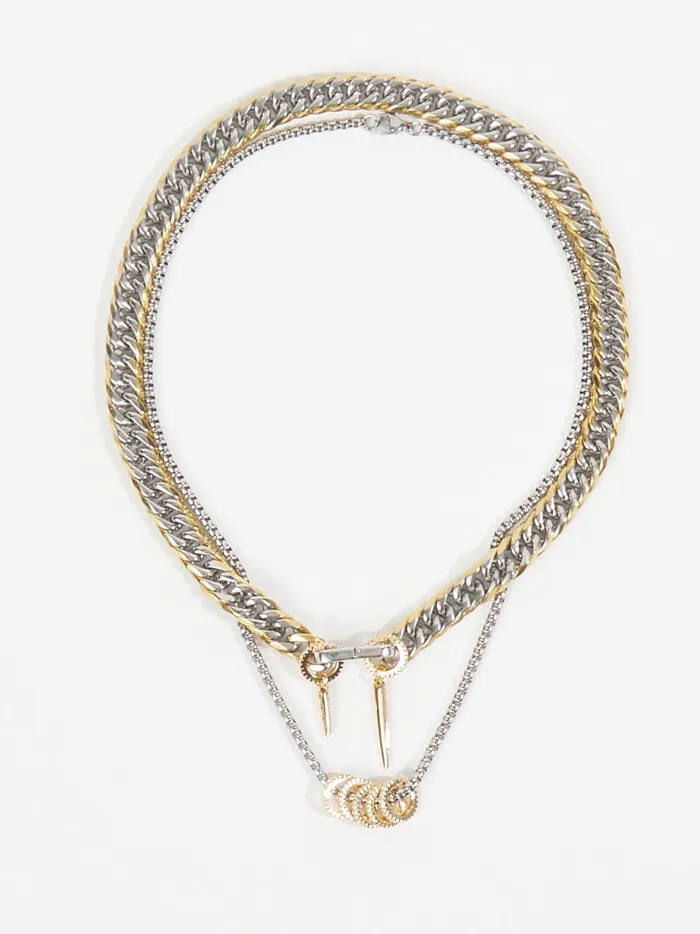 Women Stainless Steel Layered Curb Chain Necklace Mxm Altar039d State Jewelry