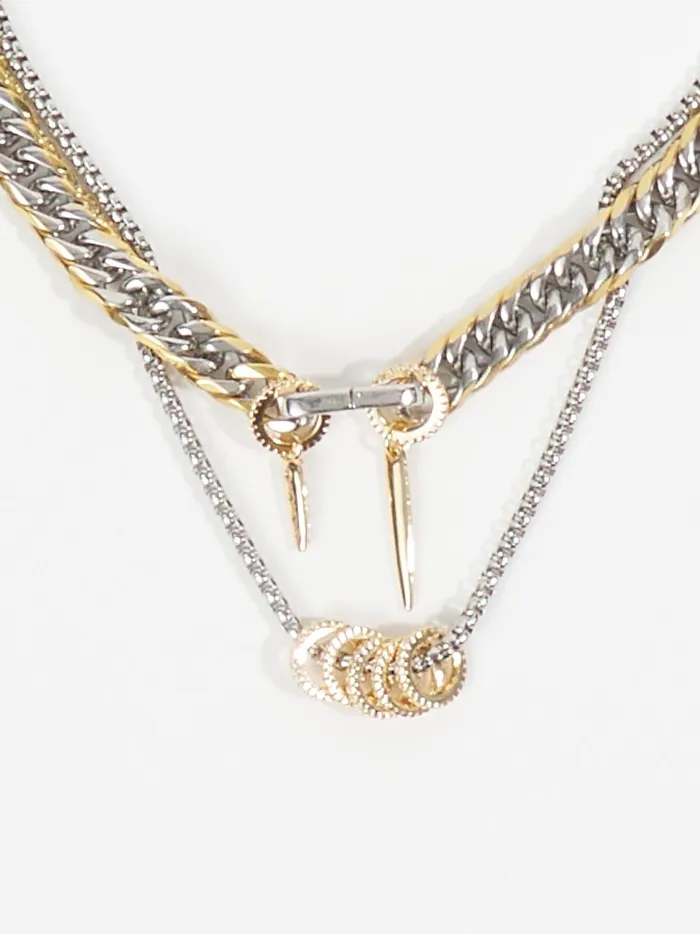 Women Stainless Steel Layered Curb Chain Necklace Mxm Altar039d State Jewelry