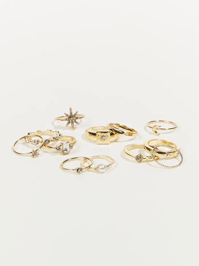 Women Starry Night Ring Set Gold Altar039d State Jewelry