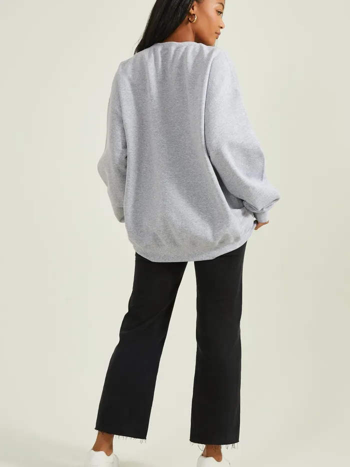 Women Sublime Oversized Sweatshirt Heathergrey Altar039d State Graphics