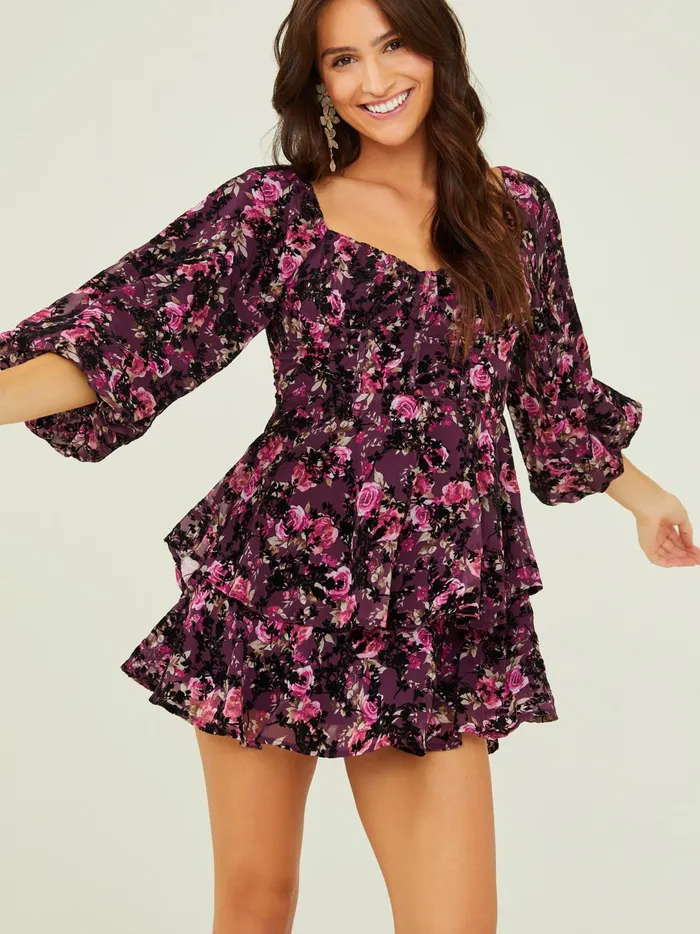 Women Tahlia Sweetheart Floral Dress Wine Altar039d State Casual